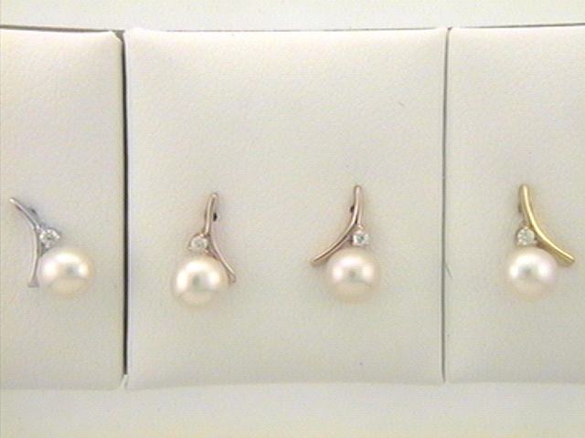 Ohrschmuck Ref.-Nr.: 514/184503 925/- Silber 2 Zirkonia  Wei&szlig;  2 S&uuml;&szlig;wasser Zuchtperle 5,0-5,5 mm Wei&szlig; Oval