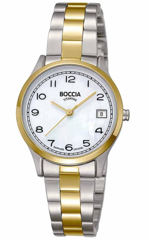 Boccia Damenuhren Ziffernblatt: Perlmutt Index  Gliederband Quartz 50 Meter Ref.-Nr.: 3324-02