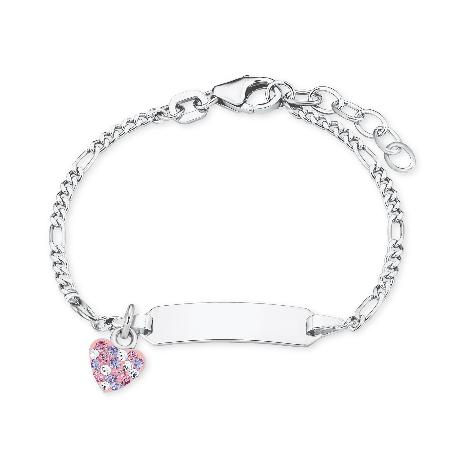 Lilliefee Armband Ref.-Nr.: 2021115 925/rh/- Silber, Rhodiniert Zirkonia  Bunt  L&auml;nge 12+2cm