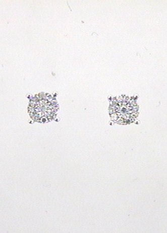 Max Fr&ouml;hlich Ohrschmuck Ref.-Nr.: OS 183416 585/- Gold, wei&szlig; 22 Diamant Wesselton sehr kleine Einschl&uuml;sse Brillantschliff 0,11ct. 
