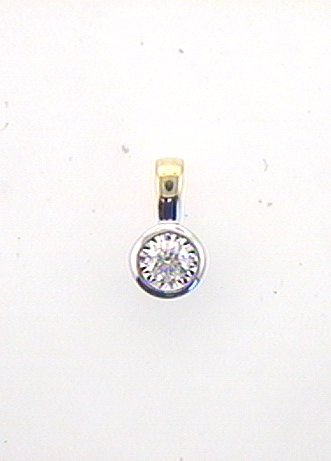Max Fr&ouml;hlich Halsschmuck Ref.-Nr.: BAN09.18WP 585/- Gold, bicolor 1 Diamant Wesselton  Weiss deutliche Einschl&uuml;sse Brillantschliff 0,18ct. 