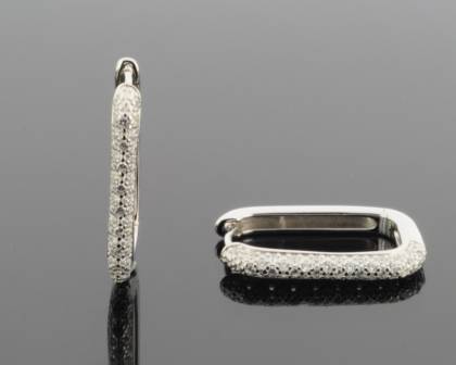 Wilhelm M&uuml;ller Ohrschmuck Ref.-Nr.: 743457019 925/- Silber, Rhodiniert 144 Zirkonia  Wei&szlig; 