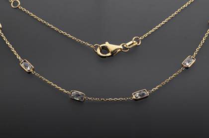 Wilhelm M&uuml;ller Halsschmuck Ref.-Nr.: 548496019 333/- Gold, gold 13 Zirkonia  Wei&szlig;  L&auml;nge 42+3 cm