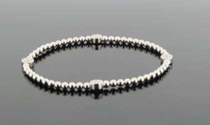 Wilhelm M&uuml;ller Armband Ref.-Nr.: 753074019 925/- Silber, Rhodiniert 40 Zirkonia  Wei&szlig;  L&auml;nge 18cm