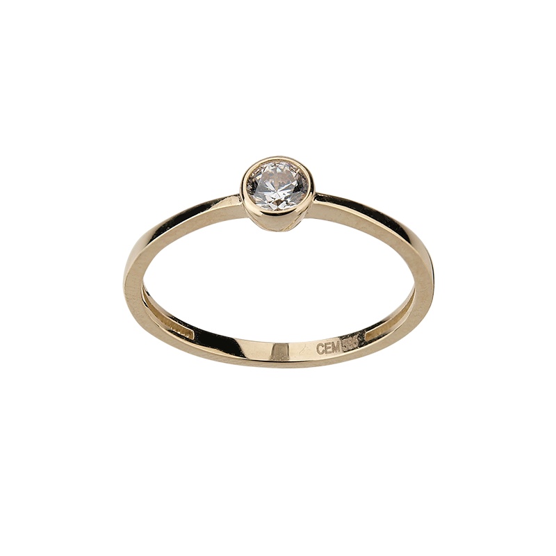 Der Damenring Modellnummer 6-212471-001 besticht durch sein edles Design aus 14-kar&auml;tigem Gelbgold. Ein wei&szlig;er Zirkonia-Stein ziert den Ring, was ihn perfekt f&uuml;r Verlobungen macht. Die Ringgr&ouml;&szlig;e 56 bietet optimalen Tragekomfort. Dieser Ring passt ideal zu eleganter Abendgarderobe oder als stilvolles Highlight im Alltag. Ein zeitlos sch&ouml;nes Accessoire f&uuml;r besondere Momente.