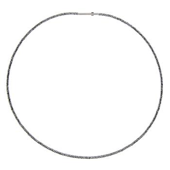 Ernstes Design Ketten Ref.-Nr.: K850.45 Edelstahl H&auml;matit schwarz  L&auml;nge 45 cm