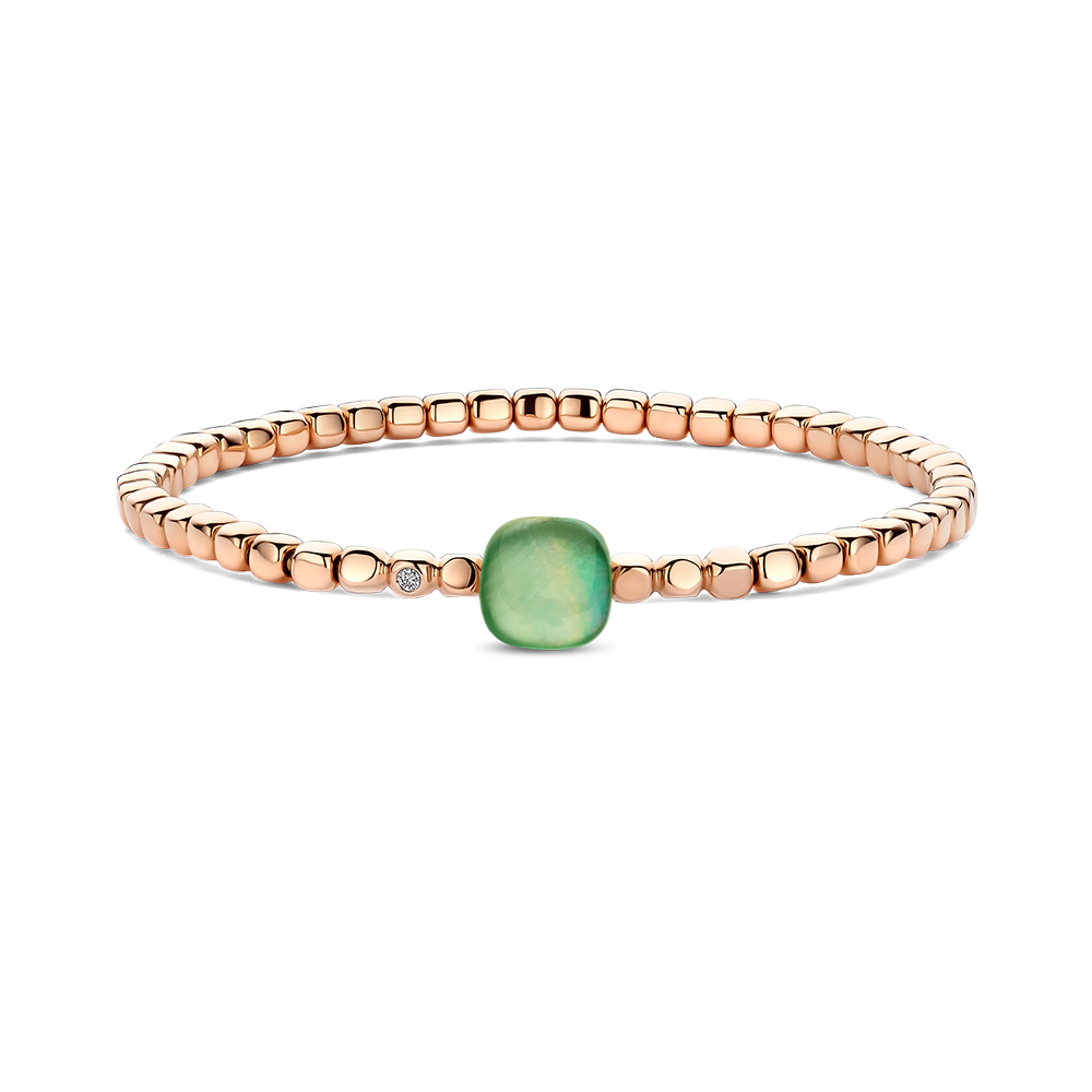 Green Aventurine For Ever
Mini Sweety Stretch armband
citroenkwarts met groene aventurijn en parelmoer