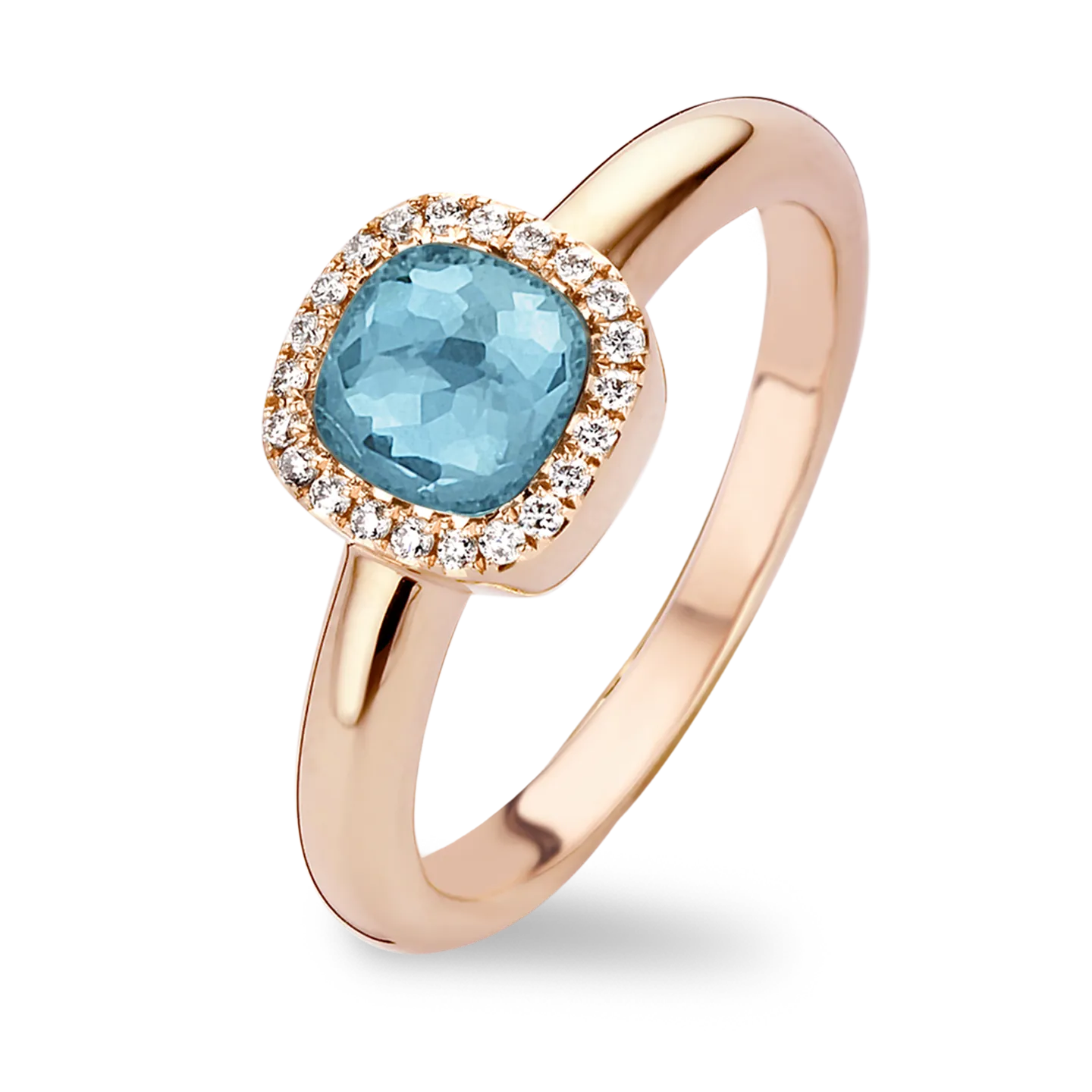 De Tirisi Jewelry Milano Sweeties ring, modelnummer TR9624APP, is een elegante ring van 18 karaat goud in roségouden kleur. Perfect als statement-piece bij zowel formele als informele gelegenheden. Combineer met bijpassende sieraden voor een verfijnde look. Ideaal voor dames die houden van een subtiel, maar luxueus sieraad.