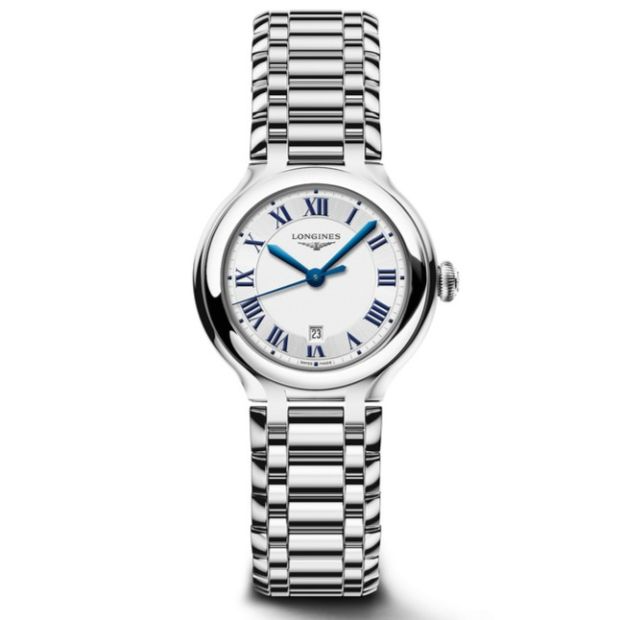 De Longines PrimaLuna L81424716 is een verfijnd horloge met een roestvrijstalen kast en 30mm zilverkleurige band. Het beschikt over een analoge wijzerplaat, saffierglas en een datumaanduiding. Dit Zwitserse quartz uurwerk is nikkelvrij en waterbestendig tot 30 meter. Het is ideaal voor dagelijks gebruik en formele gelegenheden, en past perfect bij elegante outfits.