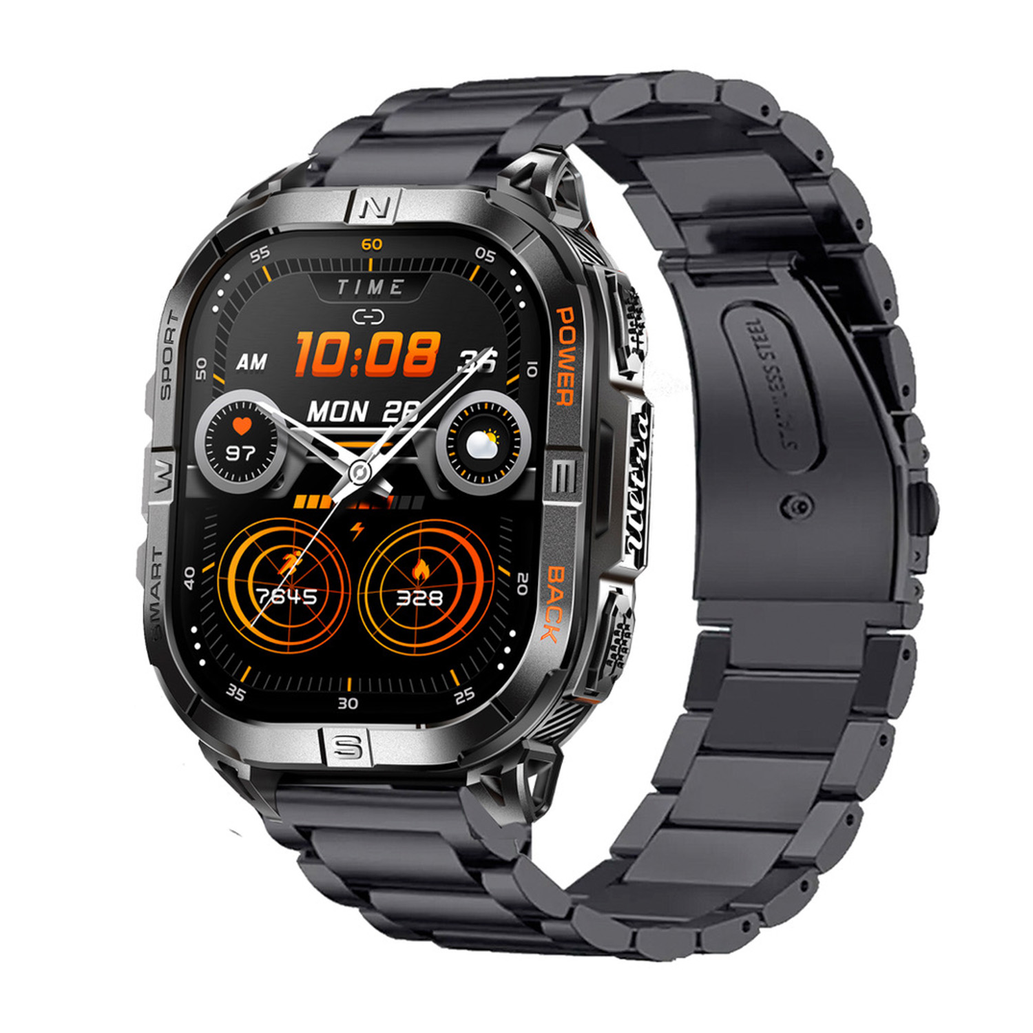 SMARTY2.0 SW107C 
Dit Smarty Smartwatch horloge is een stap in de toekomst. Door zijn Amoled scherm is het beeld vele malen scherper en intenser. De zwarte kast is gemaakt van aluminium met een gehard glas. Aan de kast zit een zwarte stalen band met een vouwsluiting. Het rechthoekige horloge heeft een afmeting van 53x45x14mm en is spatwaterdicht. Deze smartwatch is sportief, stijlvol, maar zeker gebruiksvriendelijk. Om door apps, berichten en tekst te bladeren hoeft je alleen maar op het glas te tikken of de knop te gebruiken. Tevens heeft het een Find my watch functie.

Merk:
SMARTY2.0 Smartwatches verbinden je met de wereld. 
SMARTY2.0 biedt een brede keuze aan vormen en functionaliteiten. Een ronde of rechthoekige smartwatch? Eentje voor de smalle pols? Een ladies watch of een kids watch?  SMARTY2.0 heeft het allemaal.
De keuze qua functionaliteiten is onuitputtelijk: bluetooth bellen, stappenteller, hartslag- en bloeddrukmeter,  meerdere verschillende sporttrackers, menstruatie en ovulatie herinneringen, ingebouwde GPS, vind mijn smartphone en heel veel meer. Maak je eigen keuze.
Iedere SMARTY werkt zowel met iOS als met Android en is moeiteloos via een QR-code te koppelen met iedere mobiele telefoon. Misschien wel dé makkelijkste smartwatch voor iedereen.
SMARTY2.0 staat voor hoge kwaliteit in een betaalbaar prijssegment: € 79 - € 199.

Highlights:
- Geschikt voor Android en iOS  
- De Smartwatch heeft Bluetooth call 
- Hoge batterij efficientie
- 24 uur hartritme meting
- Bevat smart music en mini games
- Door de verschillende meters en tellers is het mogelijk om onder andere de hartslag, stappen, snelheid, slaap, luchtdruk, stress, hoogte- en diepte te meten
- D.m.v. de ingebouwde GPS, is het mogelijk om offline te navigeren en achteraf je route terug te kijken (zonder dat de telefoon in de buurt is)
- Stof,- Waterdichtheid: IP68