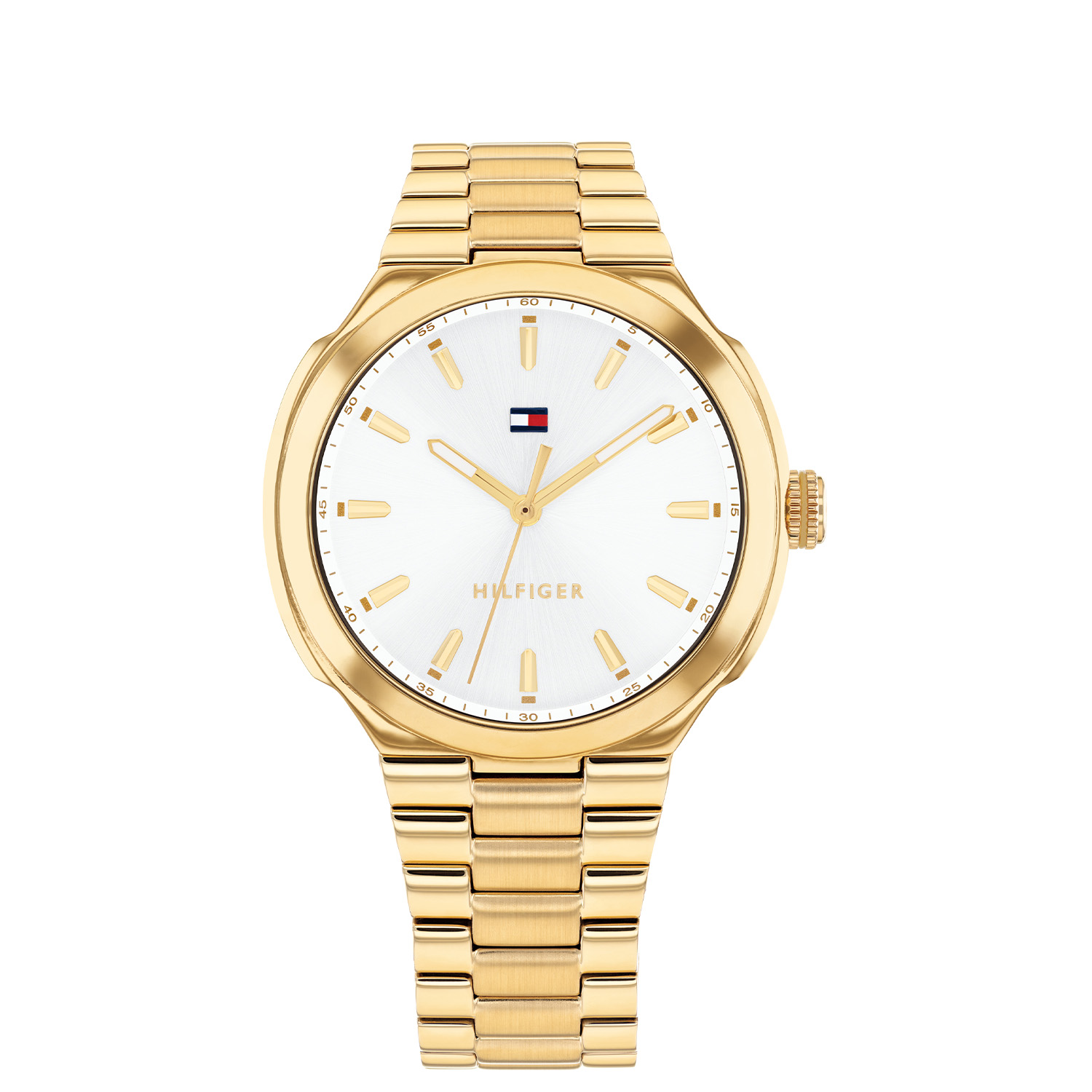 Tommy Hilfiger TH1782819 Horloge Dames Staal Zilverkleurig 36mm
Dit specifieke horloge van Tommy Hilfiger uit de Georgia serie met artikelnr: TH1782819 is een casual dameshorloge die niet in je collectie mag ontbreken. Het stalen dameshorloge heeft een ronde goudkleurige kast met een glanzende bezel en een witte sunray wijzerplaat met fijne wijzers en uurstrepen in goudkleur. Aan de kast zit een goudkleurige schakelband met een vouwsluiting. Het horloge heeft een mineraalglas, een afmeting van 36mm en is 3ATM.  

Het merk:
Sinds de lancering van het merk in 1985 is Tommy Hilfiger wereldwijd bekend geworden als pionier van de klassieke Amerikaanse coole stijl. Geïnspireerd door de iconische popcultuur en het Amerikaanse erfgoed. De dames en herencollectie van dit seizoen bestaan uit minimalistische silhouetten en rustieke lederen details. De herenhorlogecollectie biedt iconische uurwerken met roestvrijstalen, lederen en siliconen banden.

Specificaties:
- Mineraalglas
- Ronde kast 36mm
- Goudkleurige kast
- Witte wijzerplaat
- Goudkleurige schakelband 
- 3ATM