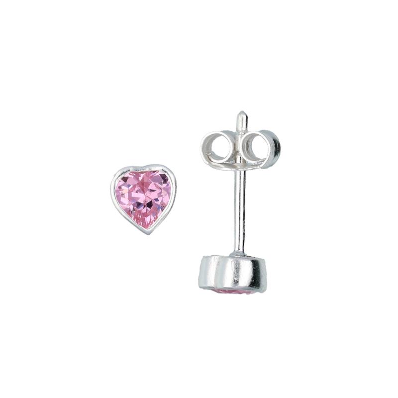 Zilveren Kinderoorknopjes Hart