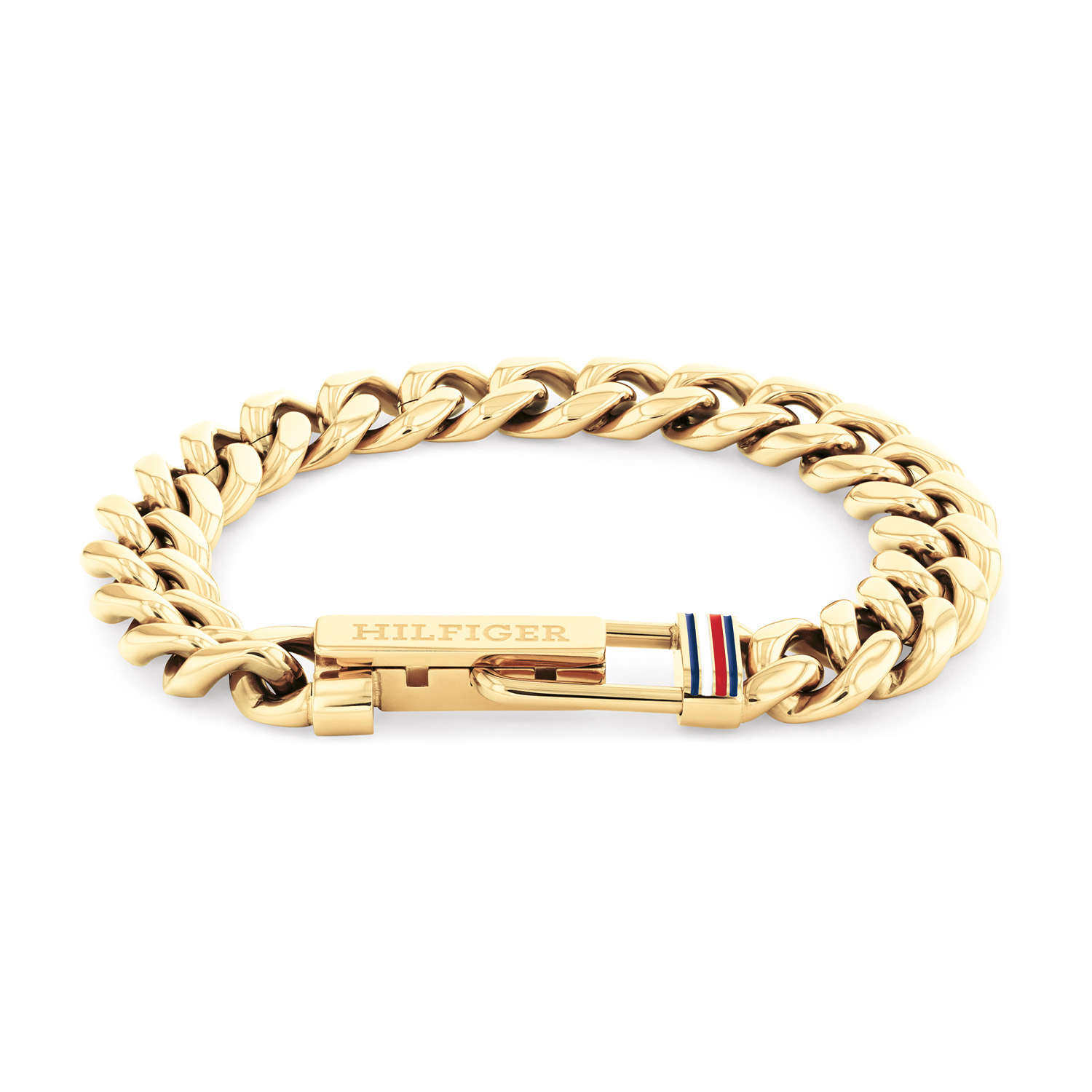 Tommy Hilfiger Jewels TJ2790665 Armband Heren Staal 19cm GP Adj
Deze armband van Tommy Hilfiger uit de jewelry serie Adjustable Chain met nr: TJ2790665 is een stoer model, een musthave voor je Tommy collectie. De stalen glanzende goudkleurige heren armband heeft een gourmet schakel en een klapsluiting die op meerdere lengtes te stellen is. Hij heeft een breedte van 11mm en een totale lengte van 19cm. Ook leuk te combineren met andere armbanden en sieraden van Tommy Hilfiger.

Het merk:
Tommy Hilfiger is wereldwijd &eacute;&eacute;n van de grootste designer lifestyle merken en is internationaal bekend om haar classic American cool stijl. De sieraden zijn voor dames en heren met een eigen stijl, die niet bang zijn om dit aan de wereld te laten zien.

Specificaties:
- Armband Goudkleurig
- Materiaal: Staal
- Lengte 19cm verstelbaar
- Heren sieraad