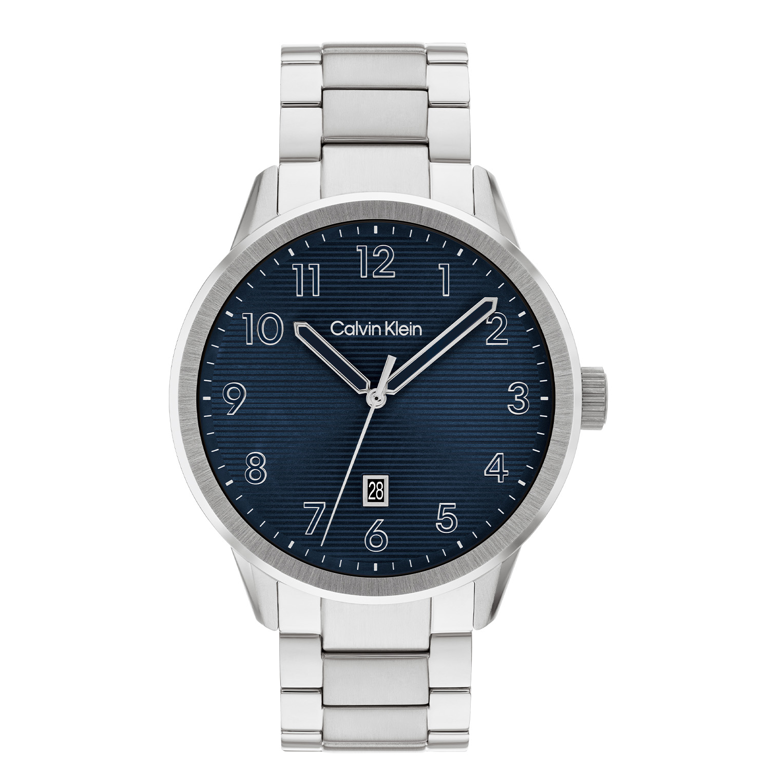 Calvin Klein CK25200515 Heren Minimalistic Pilot Horloge 42mm 
Dit Calvin Klein herenhorloge met nr CK25200515 is een stijlvol ontwerp. De ronde stalen kast heeft een glimmende bezel en een blauwe geborstelde sunray wijzerplaat met een datum. De wijzers zijn met kleur ingelegd. Aan de kast zit een stalen schakelband met een vouwsluiting. Het herenhorloge heeft een mineraalglas, een doorsnee van 42mm en is 3ATM.

OVER CALVIN KLEIN
Calvin Klein is een wereldwijd lifestylemerk dat gewaagde, vooruitstrevende idealen en een verleidelijke, vaak minimalistische, esthetiek nastreeft. Calvin Klein werd groot in de jaren 70 door haar mode- en merkjeans collecties. In de jaren 80 lanceerde Calvin Klein haar spraakmakende ondergoed dat uitdrukkelijk van logo &rsquo;s voorzien was. Vanwege het grote succes is het merk ook succesvol uitgerold in Accessoires, Parfums, Home, Brillen, Golf, Horloges en Sieraden.
Sinds de oprichting in 1968 door Calvin Klein, heeft het merk haar reputatie opgebouwd als leider in de Amerikaanse mode, dankzij een cleane esthetiek en innovatieve ontwerpen. Calvin Klein wil haar publiek verleiden en inspireren door middel van provocerende beelden en opvallende ontwerpen die prikkelen. 

SPECIFICATIES:
- Mineraalglas
- Stalen kast
- Blauwe wijzerplaat 
- Stalen schakelband
- Ronde kastvorm, &Oslash; 42mm
- 3ATM