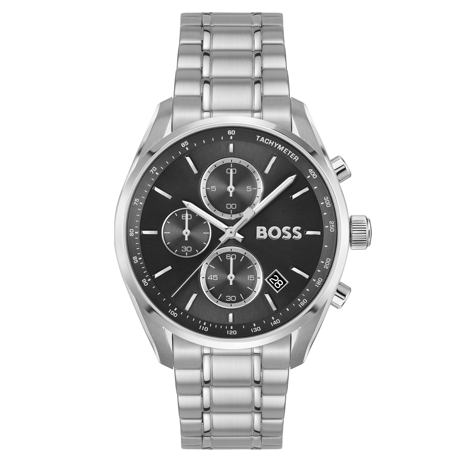 BOSS HB1514259 GRAND PRIX 40 Herenhorloge 40mm
Dit BOSS horloge uit de GRAND PRIX 40 serie met artikelnr: HB1514259 heeft een sportieve uitstraling. Meer dan een horlogeaccessoire is dit horloge een symbool van sportieve luxe stijl en de sensatie van de tijd. Verrijk uw pols met een horloge dat de essentie van racen belichaamt, waar snelheid en verfijning samenkomen in een naadloze combinatie van vorm en functie. Dit herenhorloge valt op door zijn stalen horlogekast met een glanzende bezel en zijn zwarte sunray wijzerplaat met een chronograaf en een datum. Opvallend zijn de gepolijste wijzers, subeyes en uurstrepen. Aan de kast zit een stalen schakelband met vouwsluiting. Het horloge heeft een doorsnee van 40mm met een mineraalglas en is 5ATM. 

HET MERK:
HUGO BOSS is afgestemd op levensstijlen waar het gaat om kwaliteit en precisie. Het wereldwijde fashionlabel is verdeeld in twee merken: BOSS en HUGO. Het merk BOSS biedt geavanceerde, moderne horloges gericht op kwaliteit en design om een onberispelijke look te creëren – of het nu zakelijk, casual of sportief is. De horloge collectie van BOSS is perfect afgestemd op levensstijlen waar het gaat om kwaliteit en precisie. BOSS is op maat gemaakt in een onberispelijke stijl.

Blijf stijlvol bij de tijd. Voor de BOSS-vrouw is stijl het handelsmerk en draait alles om
details. Breng uw look naar een hoger niveau met onze nieuwe en kenmerkende horlogecollectie.

SPECIFICATIES:
- Mineraalglas
- Ronde kastvorm, Ø 40mm
- Stalen horlogekast
- Zwarte wijzerplaat
- Stalen schakelband
- Chronograaf en datum
- 5ATM