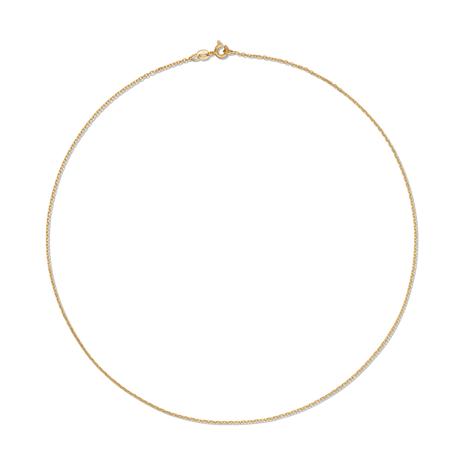 gouden lengtecollier, anker 1,1mm 42cm
