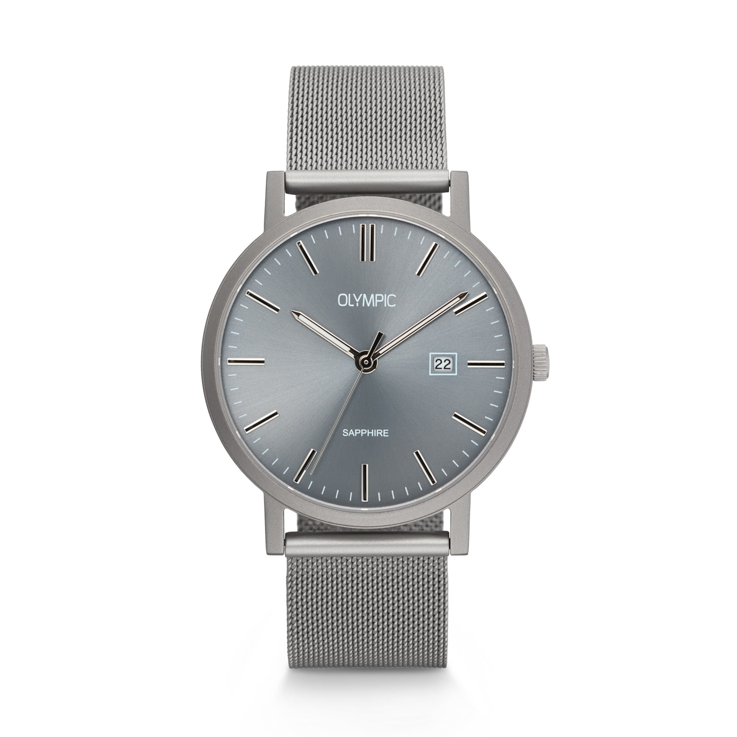 Olympic OL26HTS002 Titanium Horloge 40mm 
Dit unieke Olympic horloge met artikelnummer: OL26HTS002 is een herenhorloge met een classic sportieve uitstraling. Het horloge heeft een ronde titanium kast met een grijze wijzerplaat met een datum. Aan de kast zit een stalen milanese band met een druksluiting. Het horloge heeft een saffierglas, een doorsnee van 40mm en is 5ATM.

Het merk:
Een mooi horloge hoeft niet duur te zijn! Het Nederlandse horlogemerk Olympic levert stoere chronografen, slimline series, digitale uurwerken en elegante dameshorloges. De prijs-kwaliteitverhouding staat bij Olympic hoog in het vaandel met prijzen die uiteenlopen van &euro; 34,95 tot en met &euro; 169,00.

100% Nederlands ontwerp, waterdicht en standaard 3 jaar fabrieksgarantie.

Specificaties:
- Ronde kast &Oslash; 40mm
- Titanium horlogekast
- Grijze wijzerplaat
- Stalen milanese band
- 5ATM 
- Standaard 3 jaar fabrieksgarantie
- Saffierglas