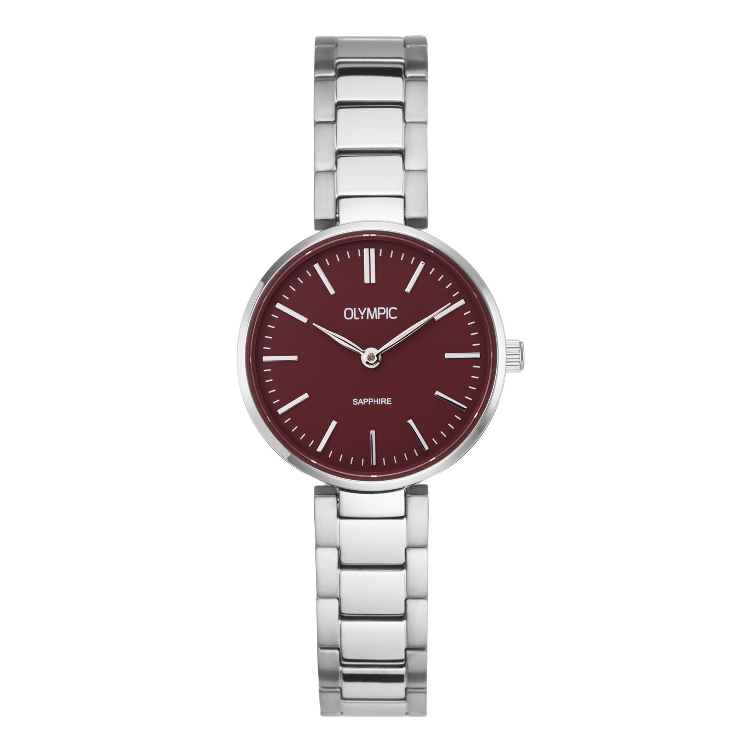 Olympic OL80DTT001 Titanium Horloge 28mm 
Dit unieke Olympic horloge met artikelnummer: OL80DTT001 is een dameshorloge met een classic sportieve uitstraling. Het horloge heeft een ronde titanium kast met een glanzende bezel en een warm rode sunray wijzerplaat met zilverkleurige uursaanduiding. Aan de kast zit een titanium schakelband met een vouwsluiting. Het horloge heeft een saffierglas, een doorsnee van 28mm en is 5ATM.

Het merk:
Een mooi horloge hoeft niet duur te zijn! Het Nederlandse horlogemerk Olympic levert stoere chronografen, slimline series, digitale uurwerken en elegante dameshorloges. De prijs-kwaliteitverhouding staat bij Olympic hoog in het vaandel met prijzen die uiteenlopen van € 34,95 tot en met € 169,00.

100% Nederlands ontwerp, waterdicht en standaard 3 jaar fabrieksgarantie.

Specificaties:
- Ronde kast Ø 28mm
- Titanium horlogekast
- Rode wijzerplaat
- Titanium schakelband
- 5ATM 
- Standaard 3 jaar fabrieksgarantie
- Saffierglas