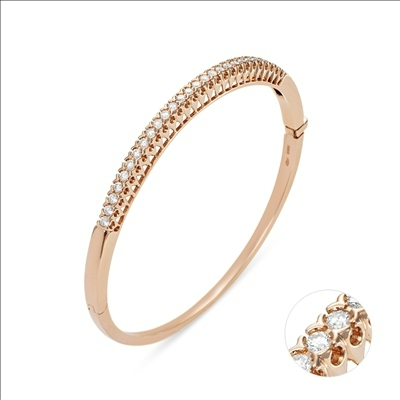 18 krt gouden slavenband met briljant