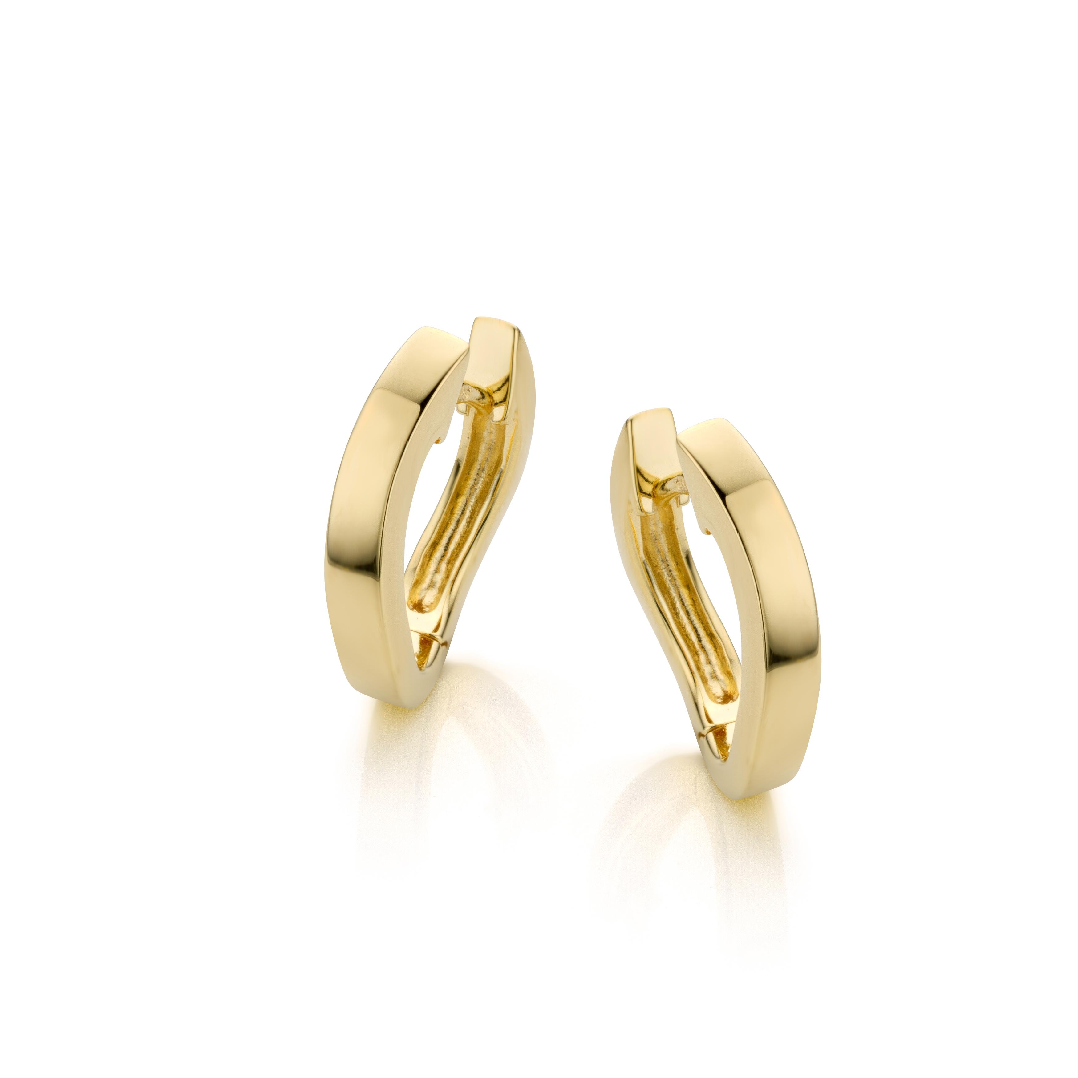 Zilveren oorringen goldplated