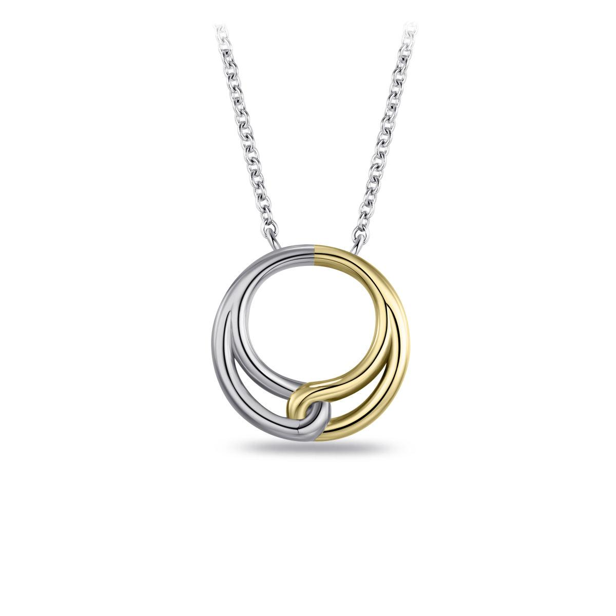 De Gisser Jewels ketting N1131Y-42+3 bevat een half-half ontwerp met verbonden cirkels en is vervaardigd van 925 sterling zilver met een goldplated afwerking. De ketting is nieuw en valt onder de categorie sieraden, specifiek een halsketting. Draag het als een stijlvolle blikvanger bij zowel casual als formele outfits voor een elegante uitstraling.