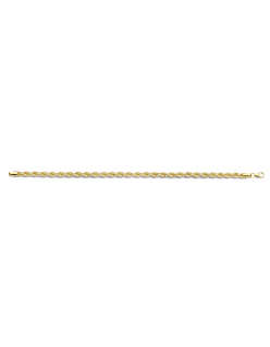 Gouden collier met zilveren kern
Draaikoord
breedte: 4mm
Lengte: 45cm