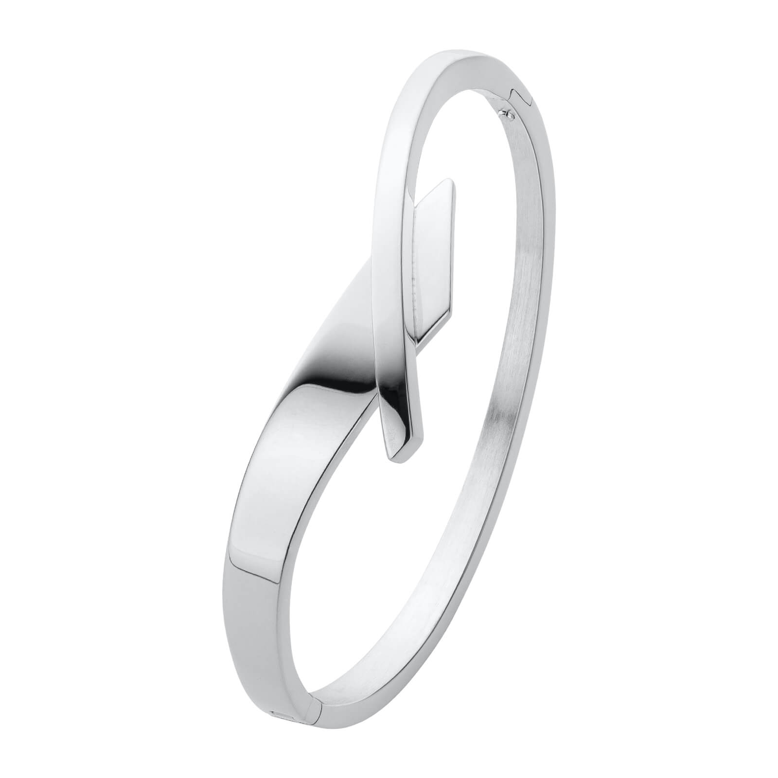 een 925/1000 zilveren armband van NOL in v-vorm overlappend