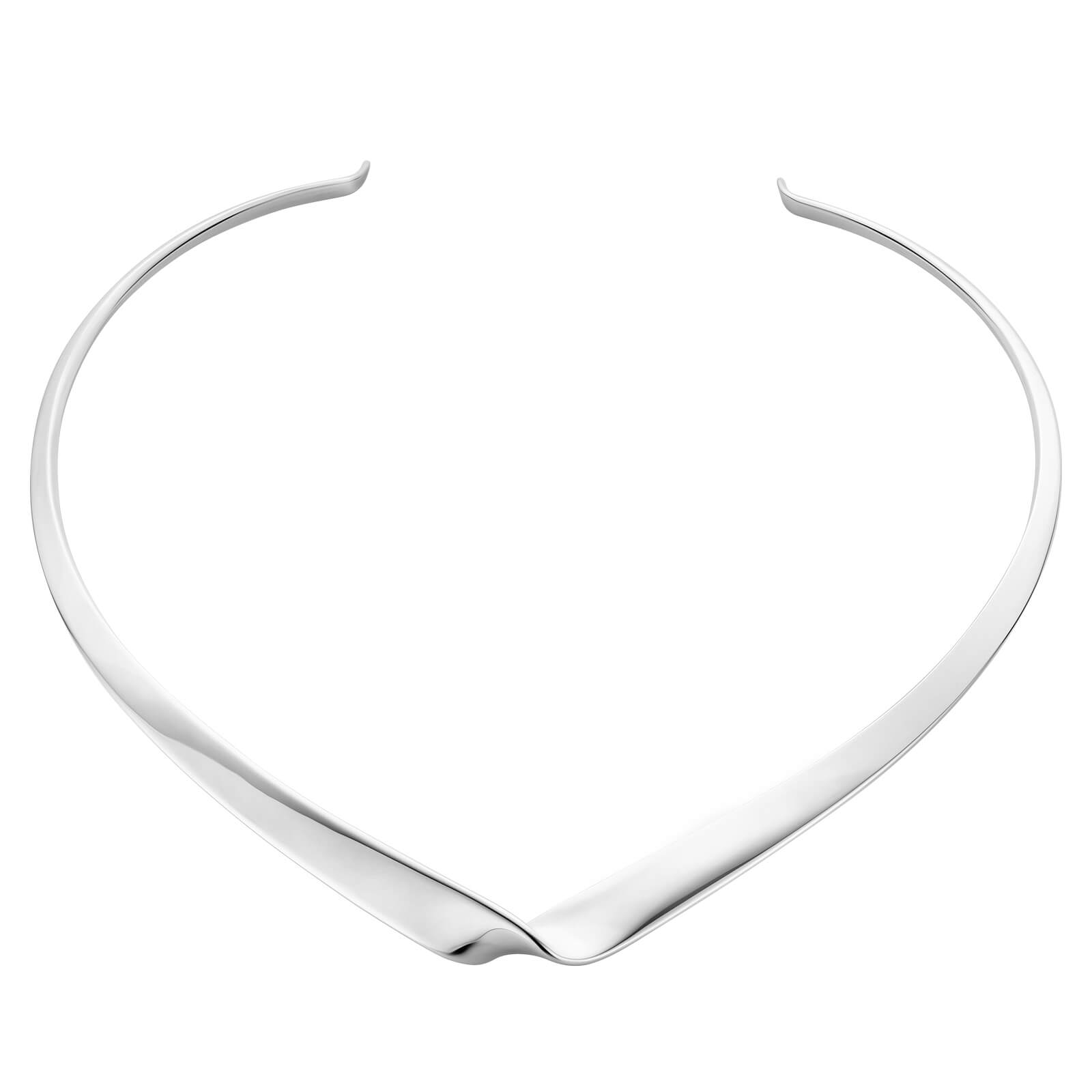 een 925/1000 zilveren spang van NOL in v-vorm gedraaid.