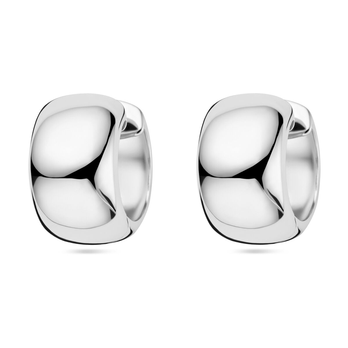 Gerhodineerd 925 zilveren klapoorringen met een afmeting van 19.5 x 12 mm.