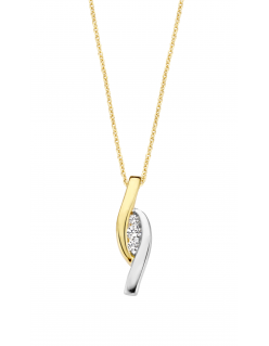 Gouden hanger bicolor
met een diamant 0.03 crt

Let op! Dit stuk is exclusief collier.