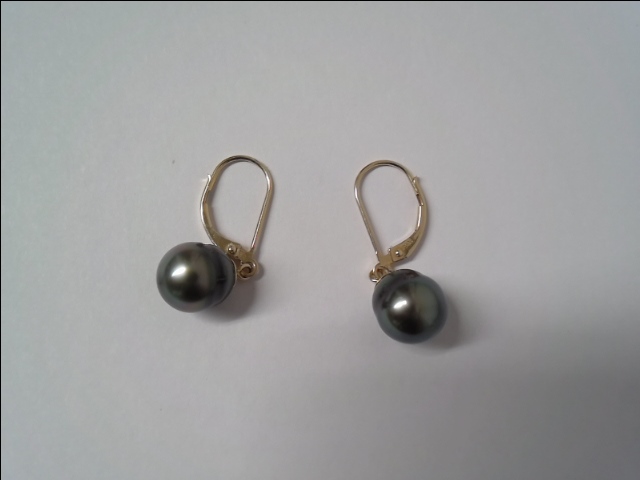Kopf.-und Ohrschmuck Ref.-Nr.: 001 585/- Gold, gelb 2 Tahitiperle 9,5 bis 10 mm