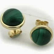 Geel gouden oorsteker Malachiet