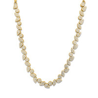 Ketting silver rose gold plated zilver met zirconium