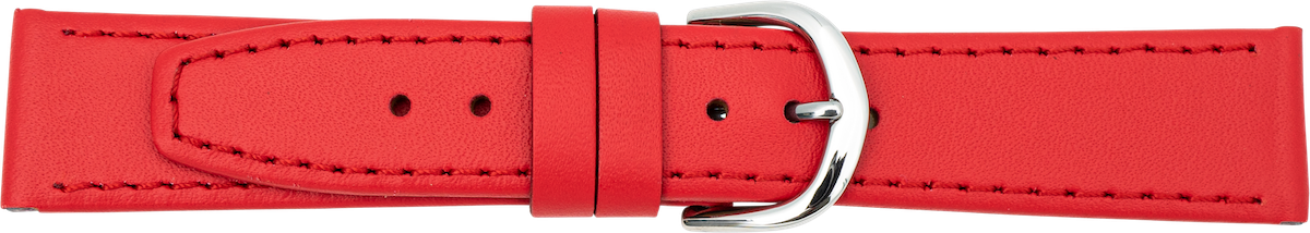 Rode leren horlogeband XS