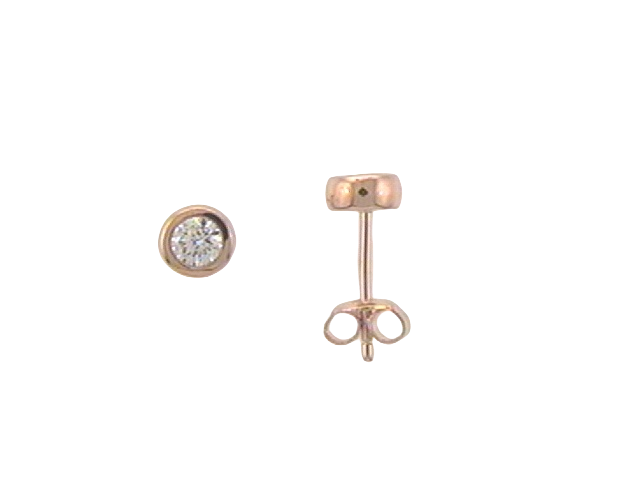 Ohrschmuck Ref.-Nr.: OS 155282 925/- Silber, Ros&eacute; 2 Zirkonia  Wei&szlig; 