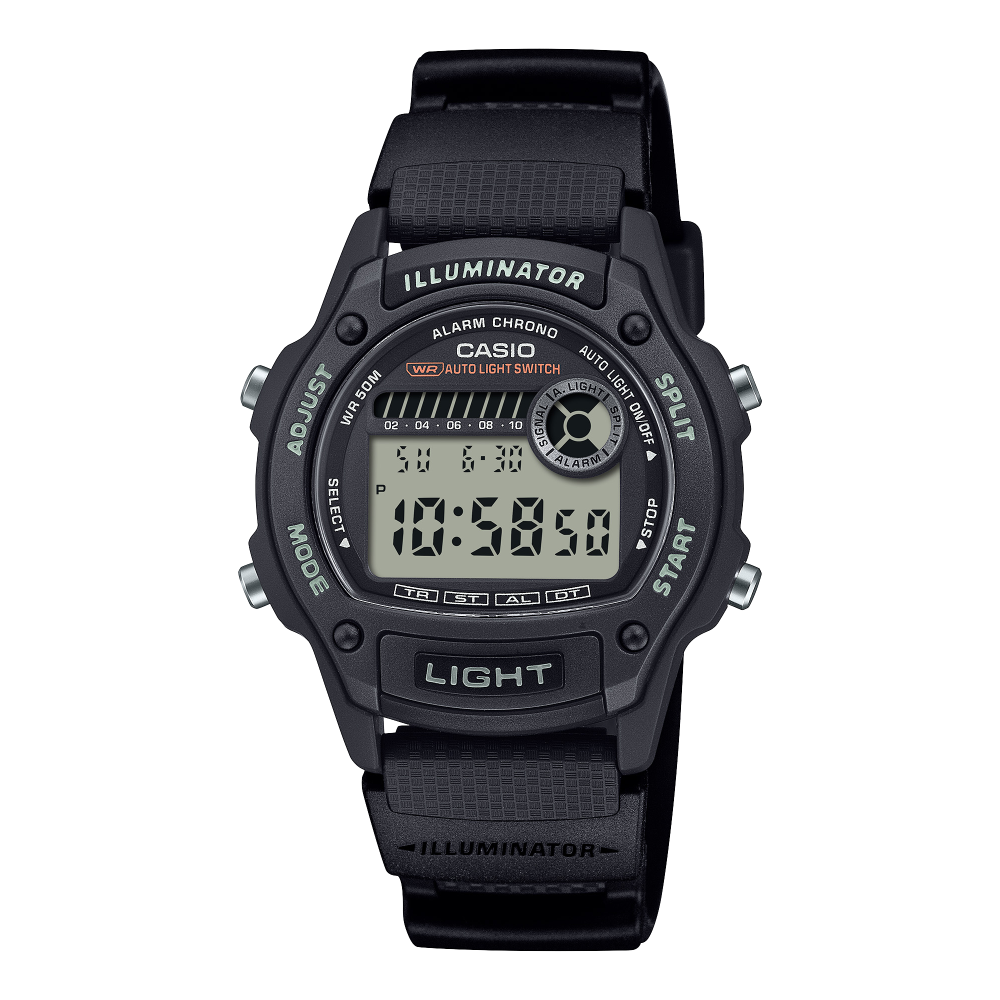 Lorus horloge met kunststof band, digitaal zwart/zwart