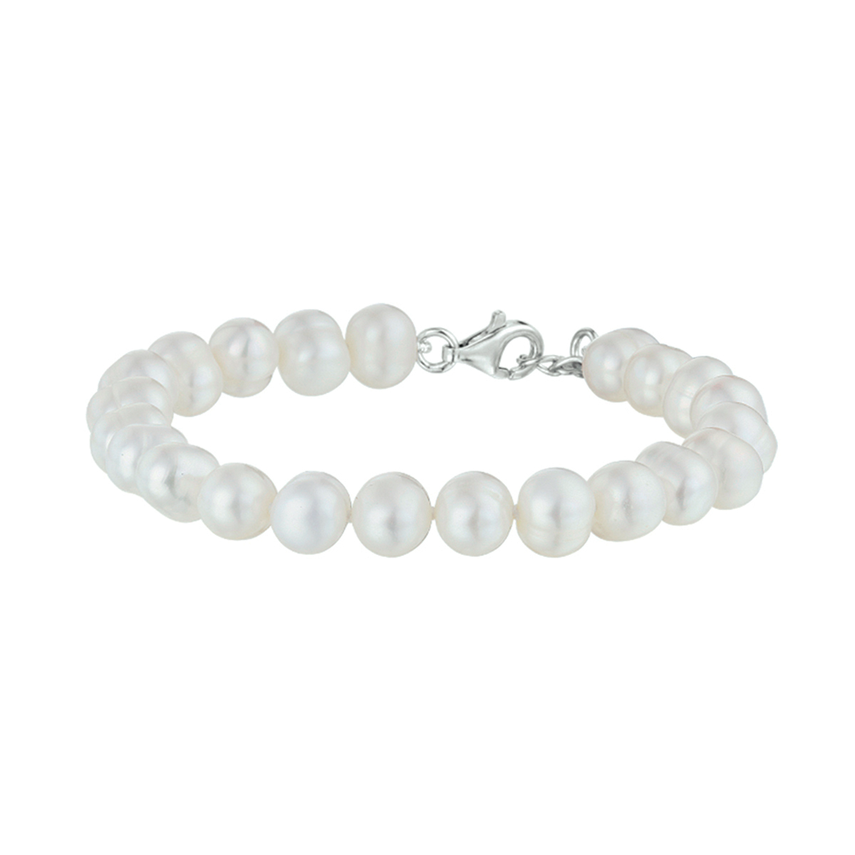 Armband met zoetwaterparels van 7,5 mm, modelnummer 1318137, biedt een elegante uitstraling. Gemaakt met witte zoetwaterparels, past het armbandje perfect bij elke formele gelegenheid. Draag het solo voor een subtiele look of combineer met andere sieraden voor een gelaagd effect. Met een lengte van 18+3 cm is het veelzijdig verstelbaar.