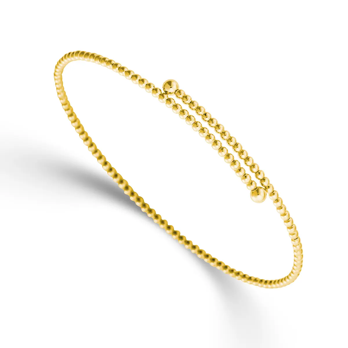 Pure elegantie: deze armband van 14 karaat geelgoud is een klassieker uit de kerncollectie.