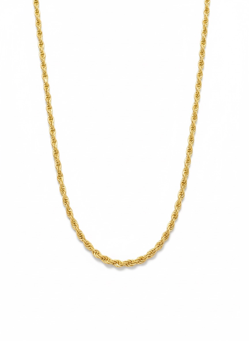 Deze prachtige 14 karaats massief gouden rope ketting, modelnummer JRS91, heeft een dikte van 2mm en is 60 cm lang. De ketting weegt 12,6 gram en heeft een glanzende afwerking, wat een luxueuze uitstraling biedt. Perfect als statement stuk of voor dagelijks gebruik. Draag het alleen of combineer met andere kettingen voor een gelaagde look.