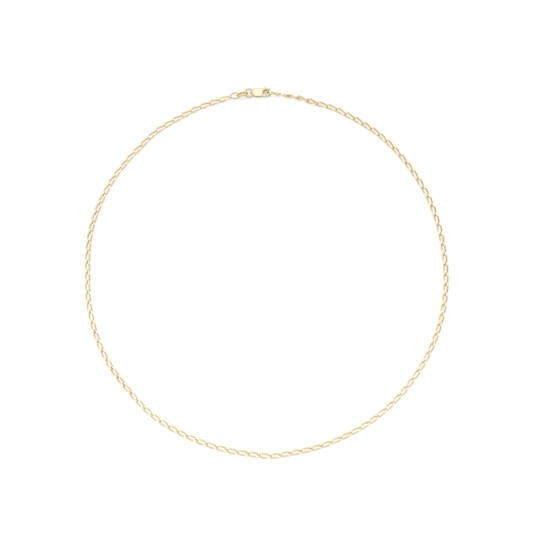Het 14 Karaats Schakelcollier - 14k Goud - 45cm is een elegant en tijdloos sieraad. Dit gouden collier valt perfect in de categorie sieraden en is specifiek een ketting. Draag het eenvoudig als een dagelijks sieraad of combineer het met andere kettingen voor een gelaagde look. Ideaal voor elke gelegenheid.