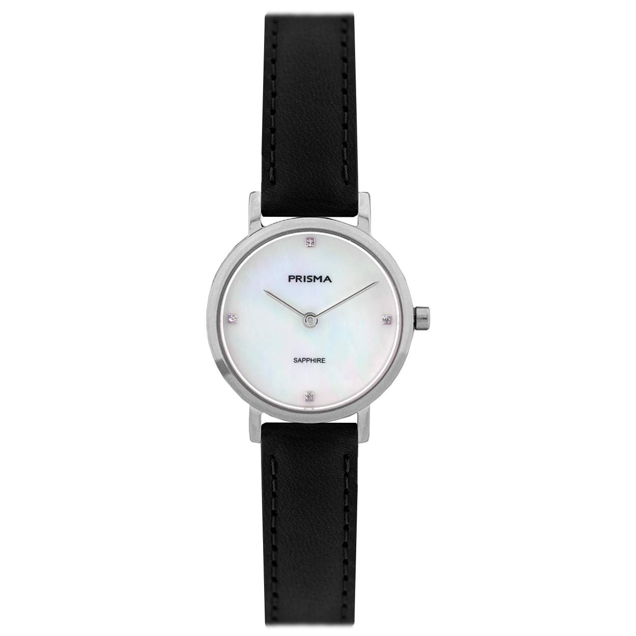 Prisma horloge P1400 dame titanium saffierglas 10 ATM zilverkleur kast met witte parelmoer wijzerplaat

Algemeen
Geslacht: dames
Model: P.1400

Voordelen
- band echtlederen zwarte band
- wijzerplaat zilver parelmoer met crystal index
- glasis zeer krasvast
- lichtgewicht materiaal met extra draagcomfort
- waterdicht 5 meter
- quartz
- maat kast 26 mm (breedte) 6,5 mm (dikte)

