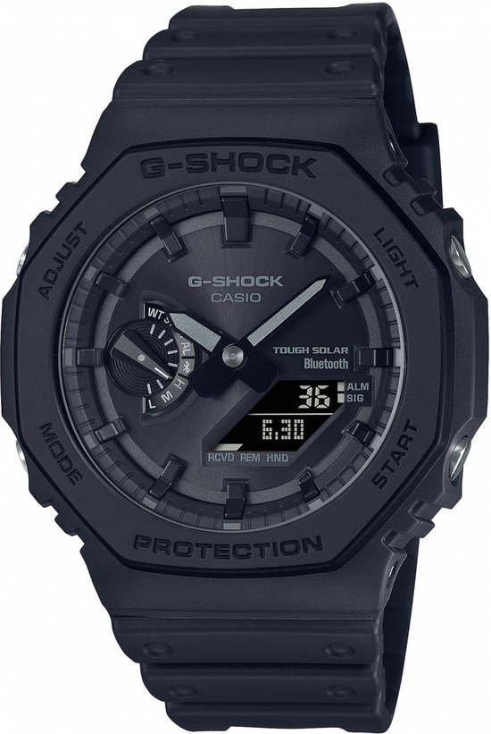 De G-Shock GA-B2100-1A1. Dit horloge is schokbestendig, waterbestendig en heeft een slank en stijlvol design. Het is ideaal voor dagelijks gebruik en activiteiten buitenshuis. Draag het strak om de pols voor optimaal comfort en een moderne look. Perfect voor avonturiers en trendsetters.