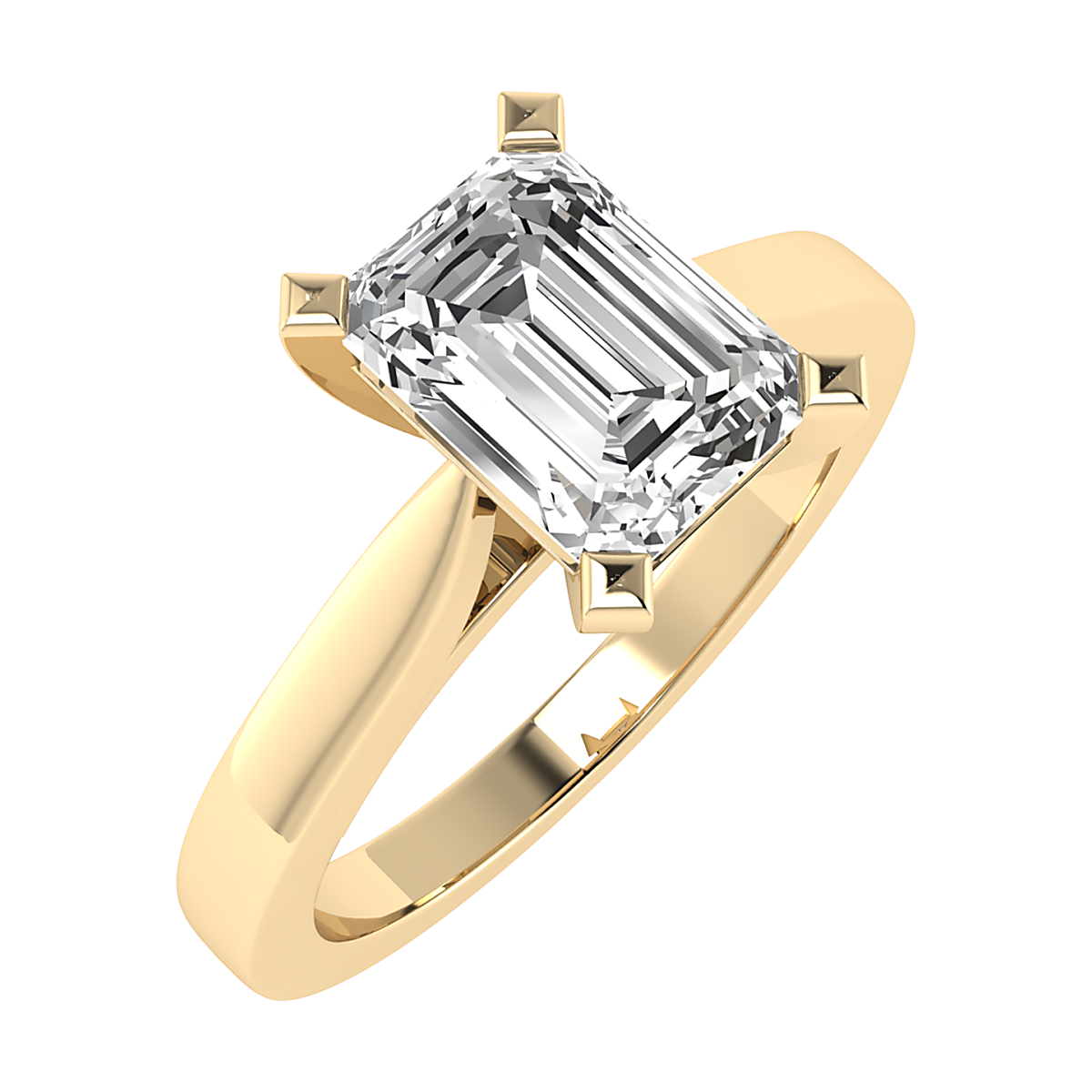 De 14k gouden ring, model HA25737-1, is een prachtige verlovingsring met een emerald cut labdiamant van 0.71 karaat. Gemaakt van 14-karaats goud en gepolijst voor een stralende glans. Perfect voor speciale gelegenheden. Draag deze elegante ring als symbool van eeuwige liefde en beloof uw toewijding. 