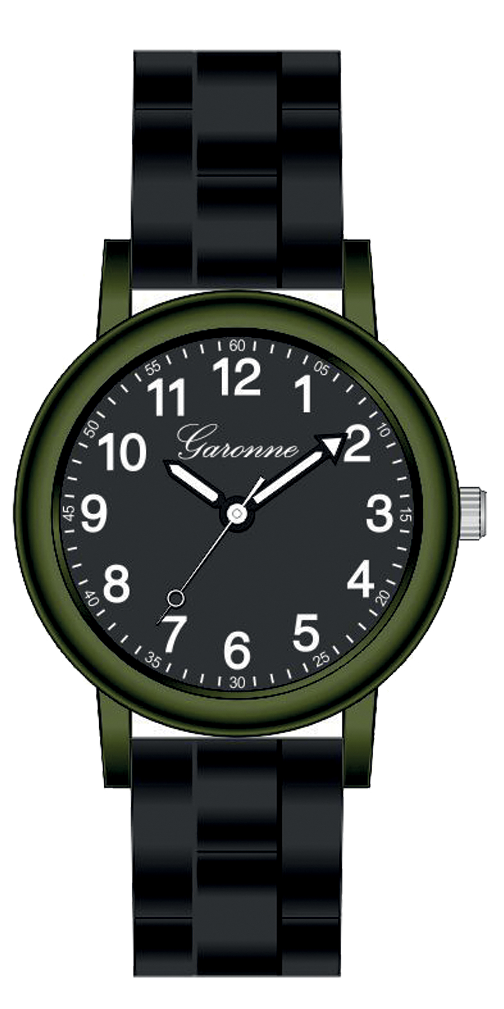 Dit is een horloge van het merk Garonne gemaakt voor jongens.
De specificaties zijn als volgt:
Kastmaat: 30 mm
Bandlengte: 190
Bandbreedte: 14
Waterdichtheid: 3 ATM / 30 Meter / 100 Feet