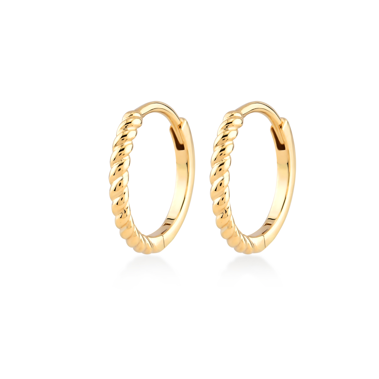 Gouden oorringetjes van het merk Swing Jewels