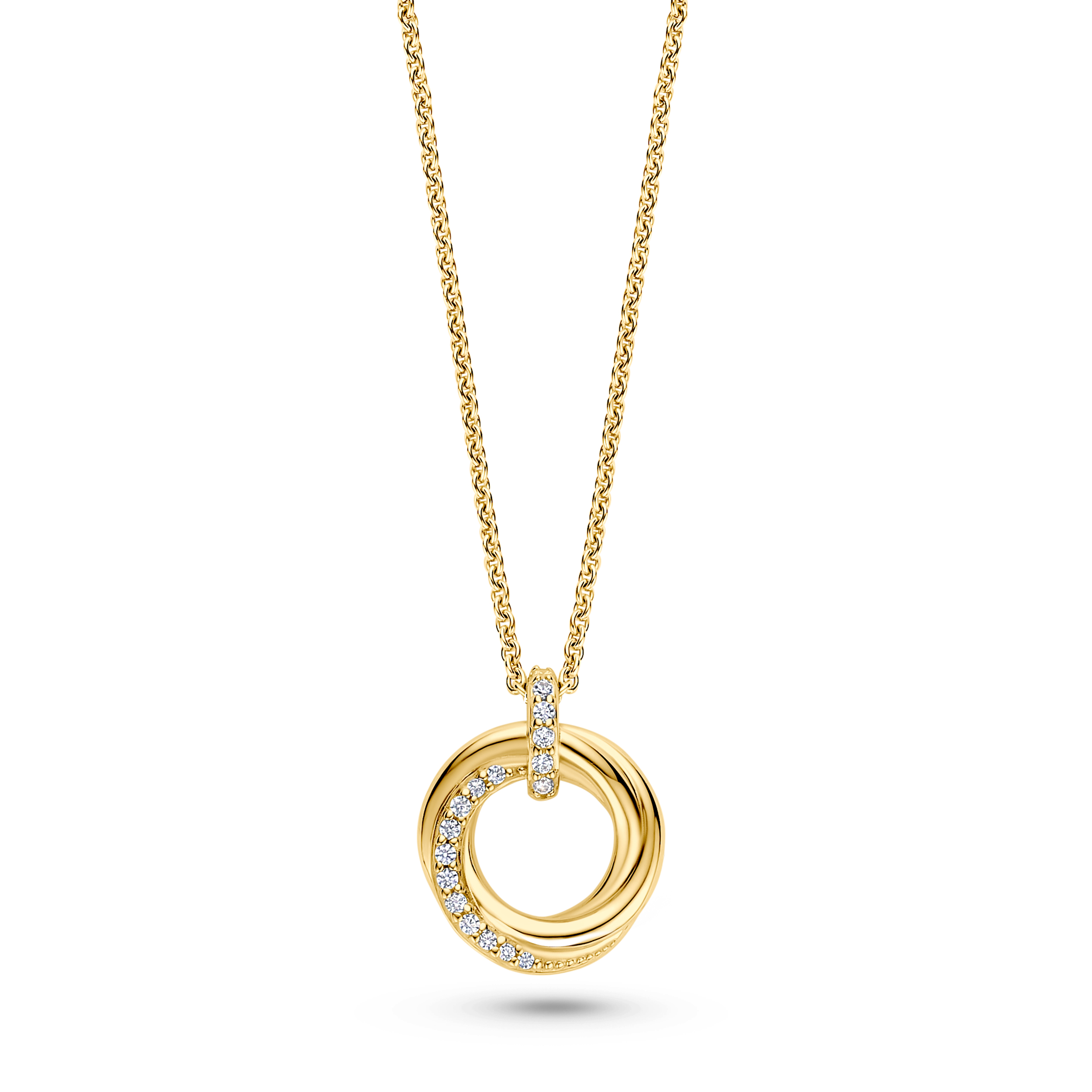 FJF Jewellery collier zilver goldplated met zirkonia's  FJF0010074YWH
lengte: 40-44 cm

combineer met de andere sieraden van deze lijn voor een complete look!