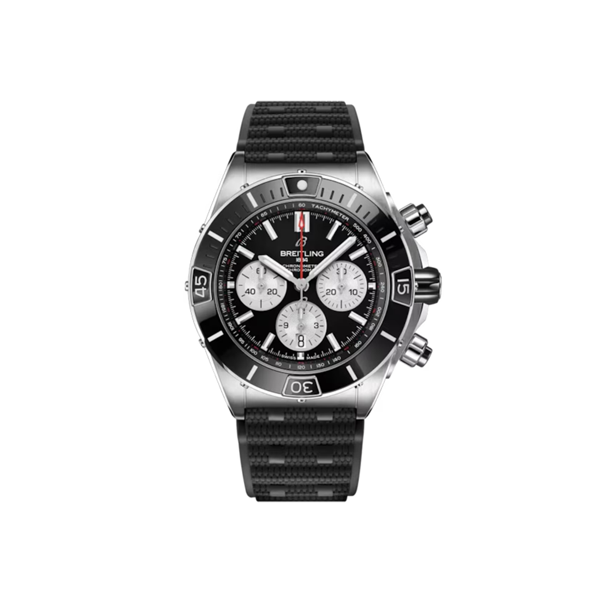 Dit Breitling horloge behoort tot de Breitling Chronomat collectie. 
Referentienummer: AB0136251B1S1
Caliber: Breitling 01 (Manufacture)
