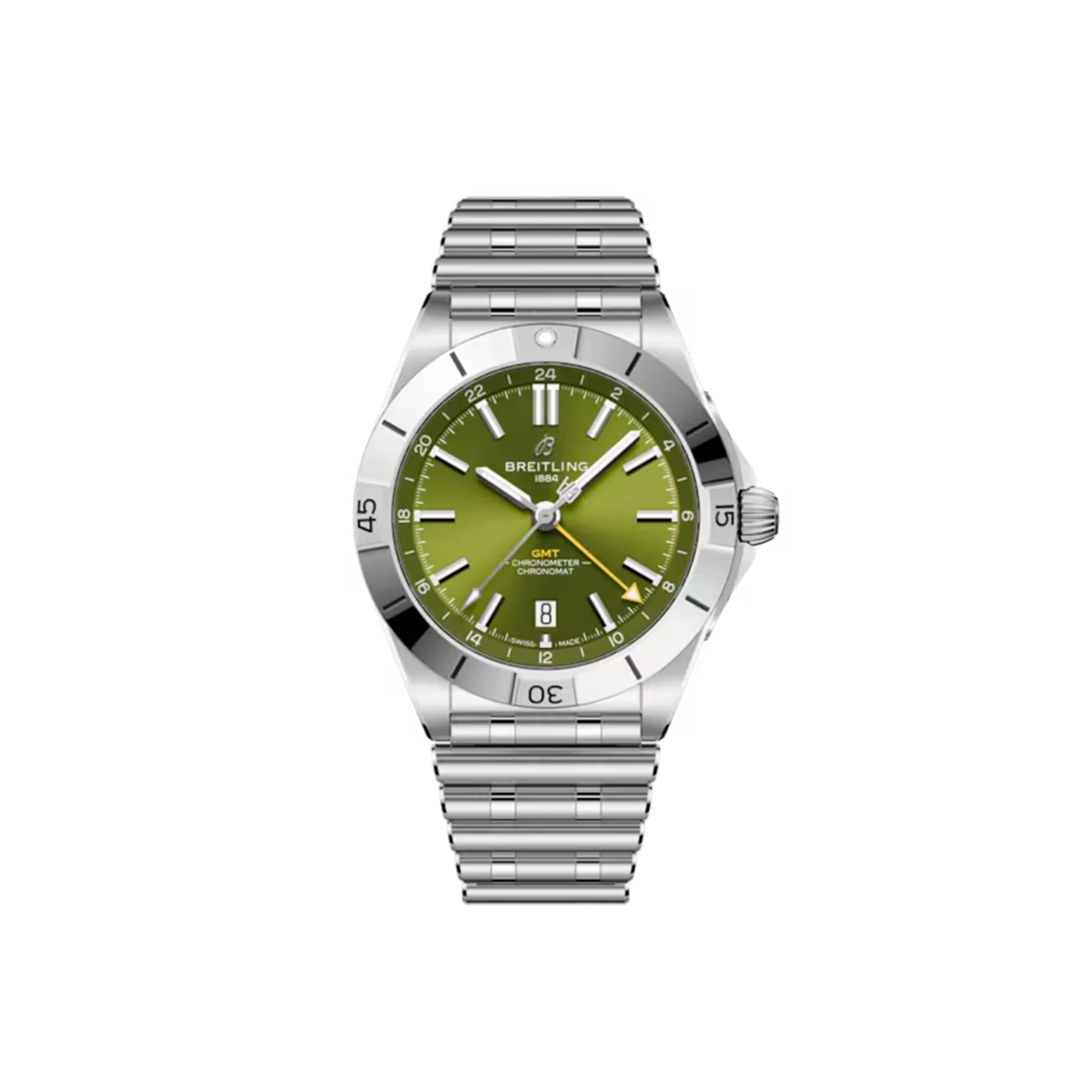 Dit Breitling horloge behoort tot de Breitling Chronomat collectie. 
Referentienummer: A32398A11L1A1
Caliber: Breitling 32
