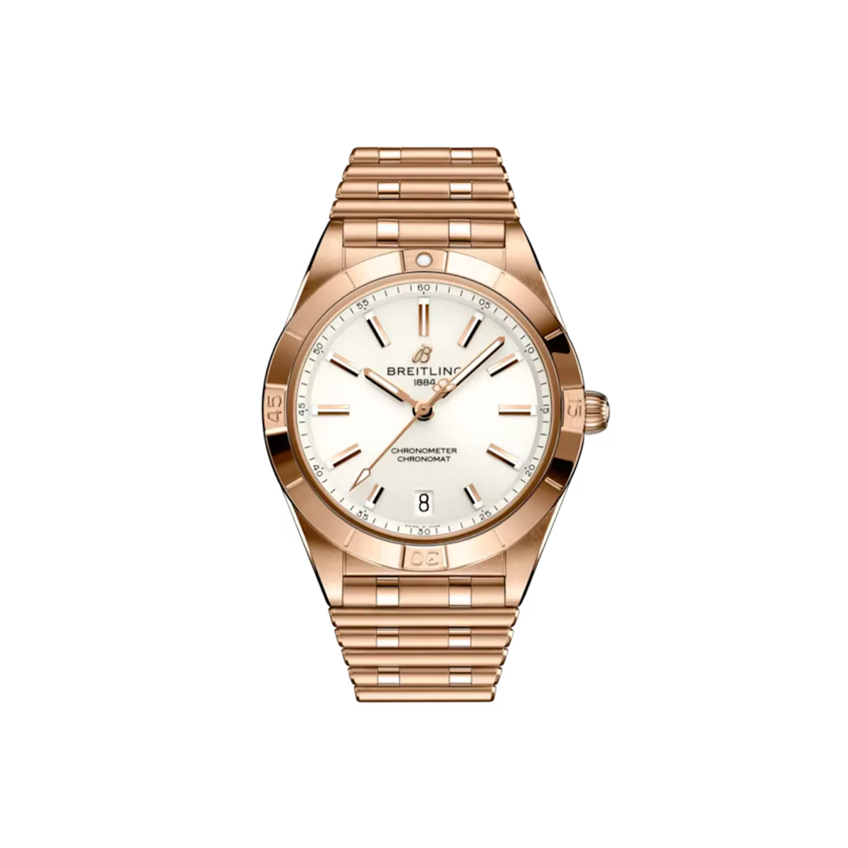 Dit Breitling horloge behoort tot de Breitling Chronomat collectie. 
Referentienummer: R10380101A1R1
Caliber: Breitling 10
