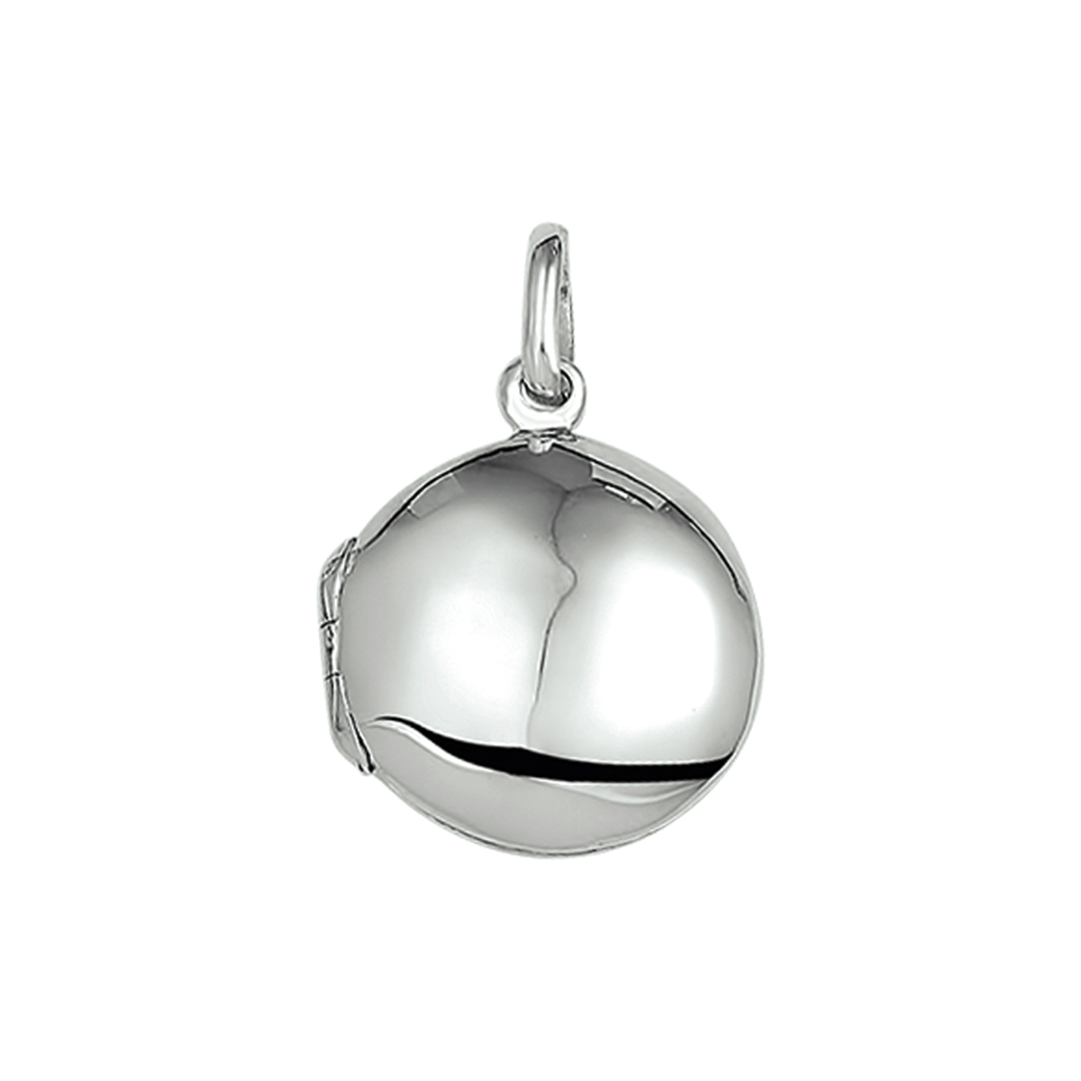 Zilveren ronde medaillon met een diameter van 15mm uitgevoerd met een fijn maar stevig hangoog.